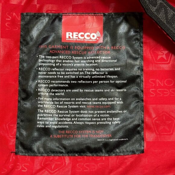 Sessions Terrain Womens Red Gray Stripe Jane Heather Snowboard Coat Recco Size S - Picture 9 of 16